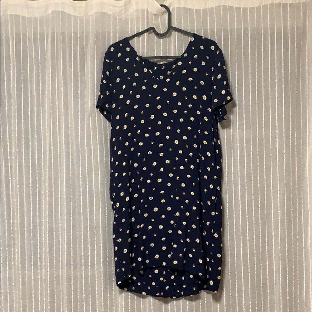 Madewell floral dress button back with pockets